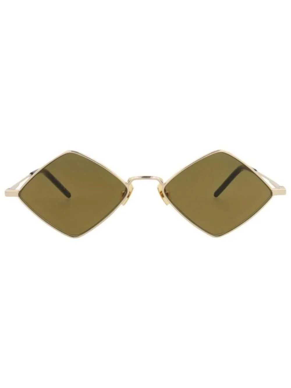New Saint Laurent Unisex Square/Rectangle Gold Gold Brown Fashion Designer Sungl